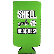 Load image into Gallery viewer, Shell Yeah Beaches Slim 12 oz Can Coolie