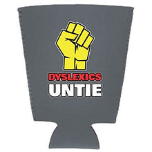 Load image into Gallery viewer, Dyslexics Untie Pint Glass Coolie