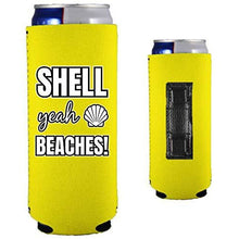 Load image into Gallery viewer, Shell Yeah Beaches Magnetic Slim Can Coolie