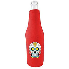 Load image into Gallery viewer, Sugar Skull Beer Bottle Coolie