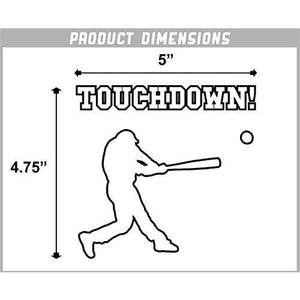 Touchdown Baseball Vinyl Sticker