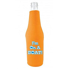 Load image into Gallery viewer, I'm On A Boat Beer Bottle Coolie