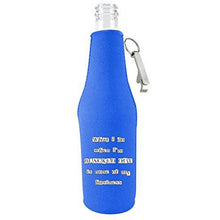 Load image into Gallery viewer, Blacked Out Beer Bottle Coolie With Opener