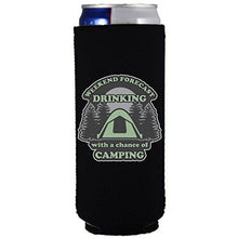 Load image into Gallery viewer, slim can koozie with weekend forecast drinking design