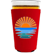 Load image into Gallery viewer, Retro Sunset Pint Glass Coolie