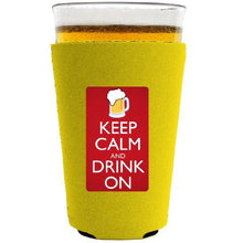 Load image into Gallery viewer, Keep Calm and Drink On Pint Glass Coolie

