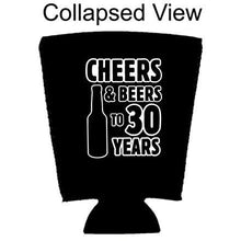 Load image into Gallery viewer, Cheers & Beers to 30 Years Pint Glass Coolie