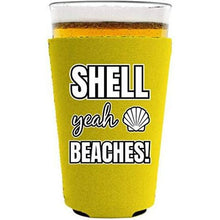 Load image into Gallery viewer, Shell Yeah Beaches Pint Glass Coolie