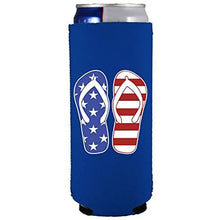 Load image into Gallery viewer, Stars and Stripes Flip Flop Slim Can Coolie