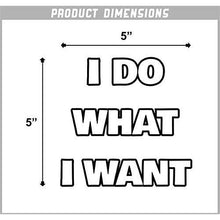 Load image into Gallery viewer, I Do What I Want Vinyl Sticker