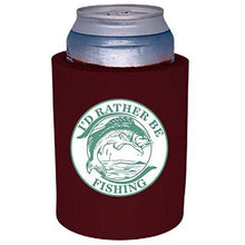 Load image into Gallery viewer, I'd Rather Be Fishing Thick Foam"Old School" Can Coolie