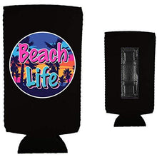 Load image into Gallery viewer, Beach Life Magnetic Slim Can Coolie