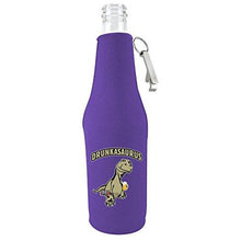 Load image into Gallery viewer, Drunkasaurus Beer Bottle Coolie With Opener