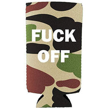 Load image into Gallery viewer, Fuck Off Slim 12 oz Can Coolie