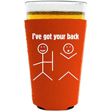 Load image into Gallery viewer, I've Got Your Back Pint Glass Coolie