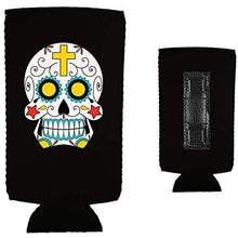 Load image into Gallery viewer, Sugar Skull Magnetic Slim Can Coolie