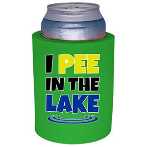 I Pee In The Lake Thick Foam "Old School" Can Coolie