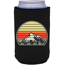 Load image into Gallery viewer, can koozie with retro mountain design