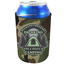 Load image into Gallery viewer, Weekend Forecast Drinking with a Chance of Camping Can Coolie