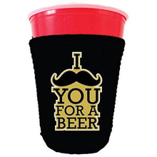 Load image into Gallery viewer, I Mustache You For A Beer Party Cup Coolie