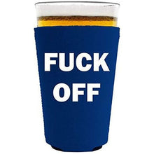 Load image into Gallery viewer, Fuck Off Pint Glass Coolie