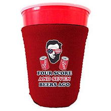 Load image into Gallery viewer, Four Score and Seven Beers Ago Party Cup Coolie