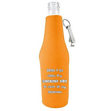 Load image into Gallery viewer, Blacked Out Beer Bottle Coolie With Opener