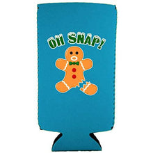 Load image into Gallery viewer, Oh Snap! Gingerbread Man Slim 12 oz Can Coolie