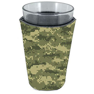 Digital Camouflage Pattern Pint Glass Coolie