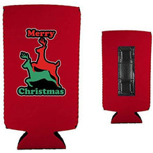 Load image into Gallery viewer, Merry Christmas Reindeer Humping Magnetic Slim Can Coolie