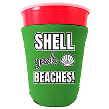 Load image into Gallery viewer, Shell Yeah Beaches Party Cup Coolie
