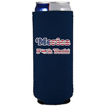 Load image into Gallery viewer, slim can koozie with merica fuck yeah design