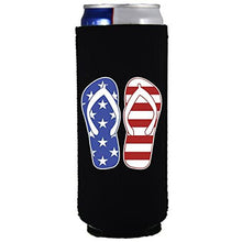 Load image into Gallery viewer, Stars and Stripes Flip Flop Slim Can Coolie