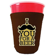 Load image into Gallery viewer, I Mustache You For A Beer Party Cup Coolie
