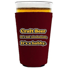 Load image into Gallery viewer, pint glass koozie with craft beer design