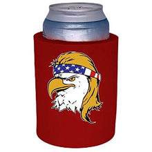 Load image into Gallery viewer, Bald Eagle Mullet Thick Foam "Old School" Can Coolie