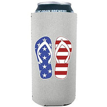 Load image into Gallery viewer, Stars and Stripes Flip Flop 16 oz. Can Coolie