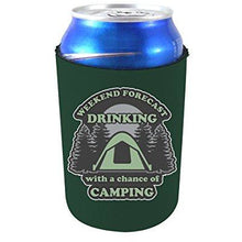 Load image into Gallery viewer, Weekend Forecast Drinking with a Chance of Camping Can Coolie