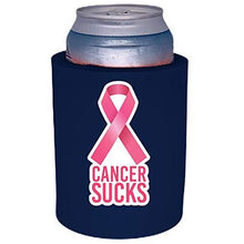 Load image into Gallery viewer, Cancer Sucks Thick Foam "Old School" Can Coolie