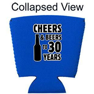 Cheers & Beers to 30 Years Party Cup Coolie