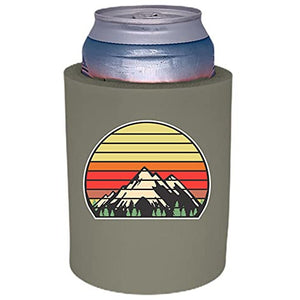 Retro Mountains Thick Foam Can Coolie