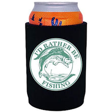 Load image into Gallery viewer, I'd Rather Be Fishing Full Bottom Can Coolie