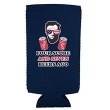 Load image into Gallery viewer, Four Score and Seven Beers Ago 12 oz. Slim Can Coolie