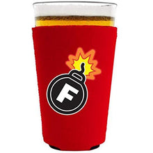 Load image into Gallery viewer, F Bomb Neoprene Pint Glass Coolie