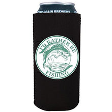 Load image into Gallery viewer, 16 oz can koozie with id rather be fishing design
