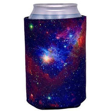 Load image into Gallery viewer, regular can koozie with galaxy space all over print design