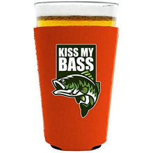 Load image into Gallery viewer, Kiss My Bass Neoprene Pint Glass Coolie