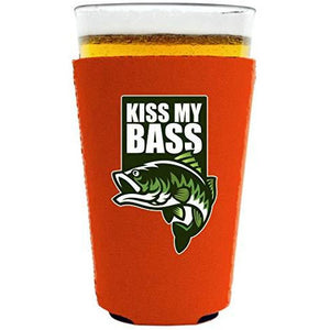 Kiss My Bass Neoprene Pint Glass Coolie