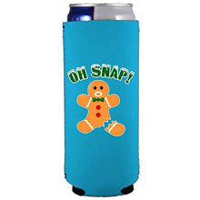 Load image into Gallery viewer, Oh Snap! Gingerbread Man Slim 12 oz Can Coolie