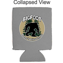 Load image into Gallery viewer, Bigfoot Doesn't Believe In You Neoprene Collapsible Can Coolie